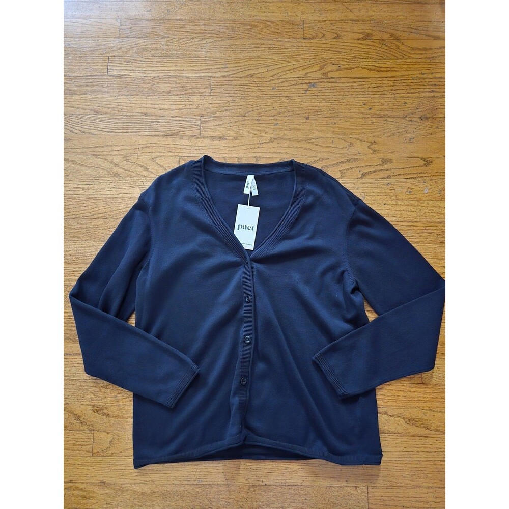 Pact Women's Black Cardigan Sweater